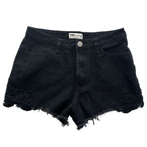 TRK Fashion Black Denim Cotton Shorts Women’s Size 8